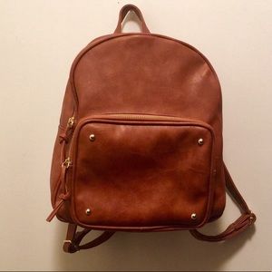 Faux Leather Fashion Backpack